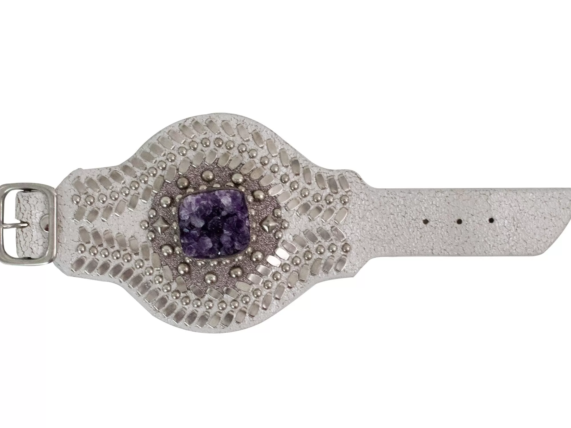 Calleen Cordero Rocal Sculpted Bracelet Rocal- White Pearl Cracked w/ Nickel Art Outlet