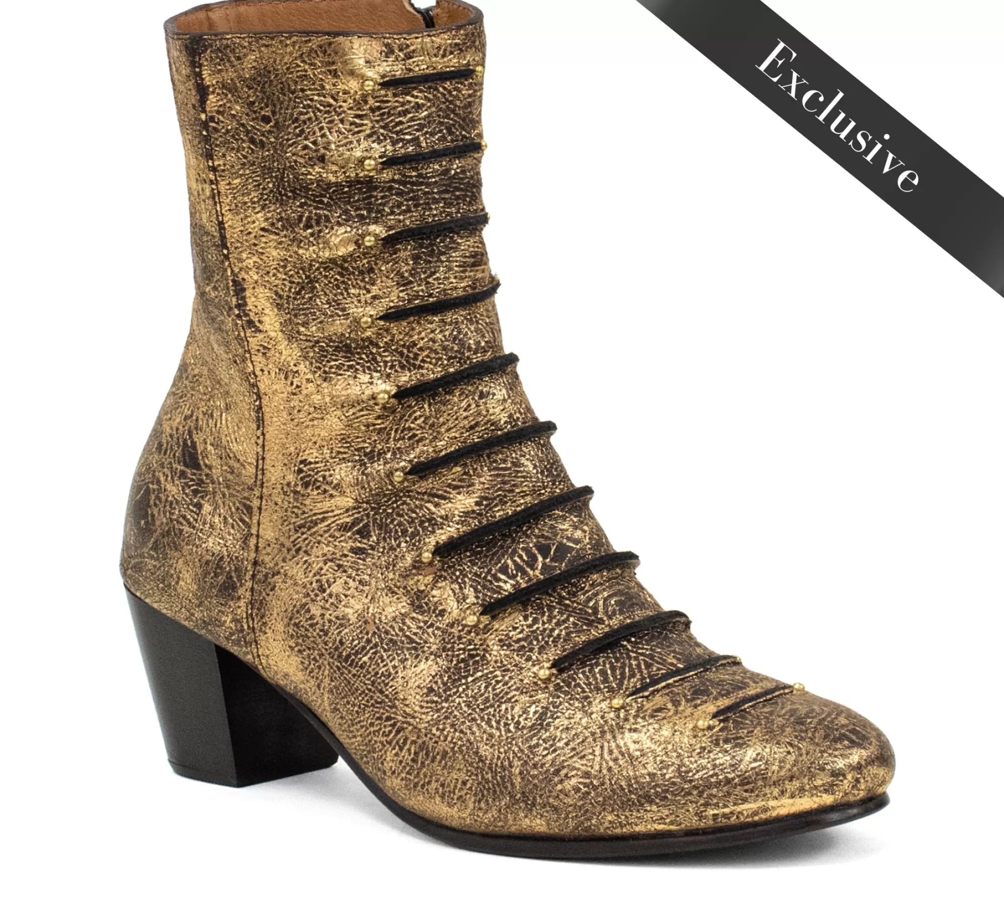 Calleen Cordero Sloan Boot Nash Dark Brown w/ Brass Art Shop