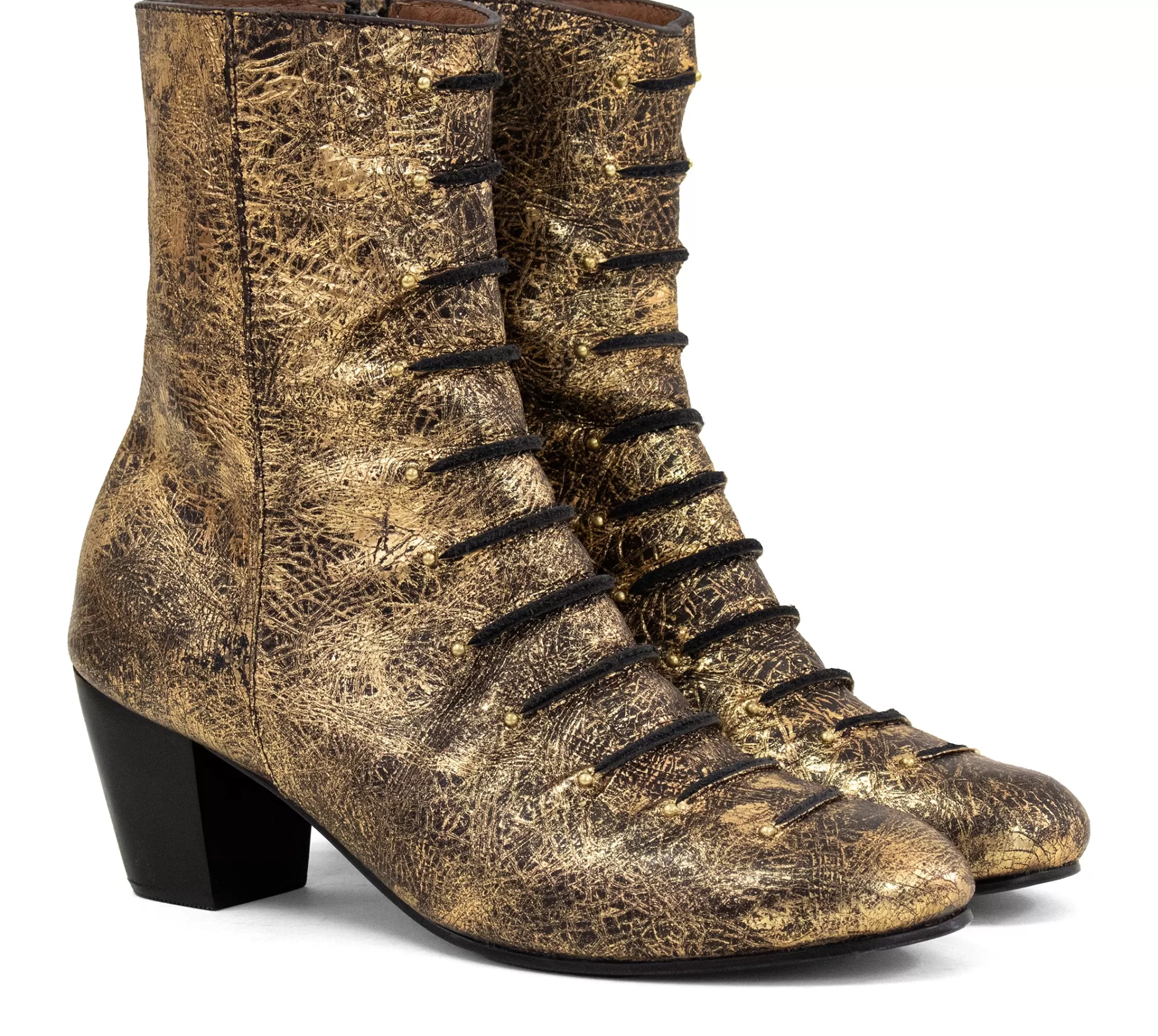 Calleen Cordero Sloan Boot Nash Dark Brown w/ Brass Art Shop
