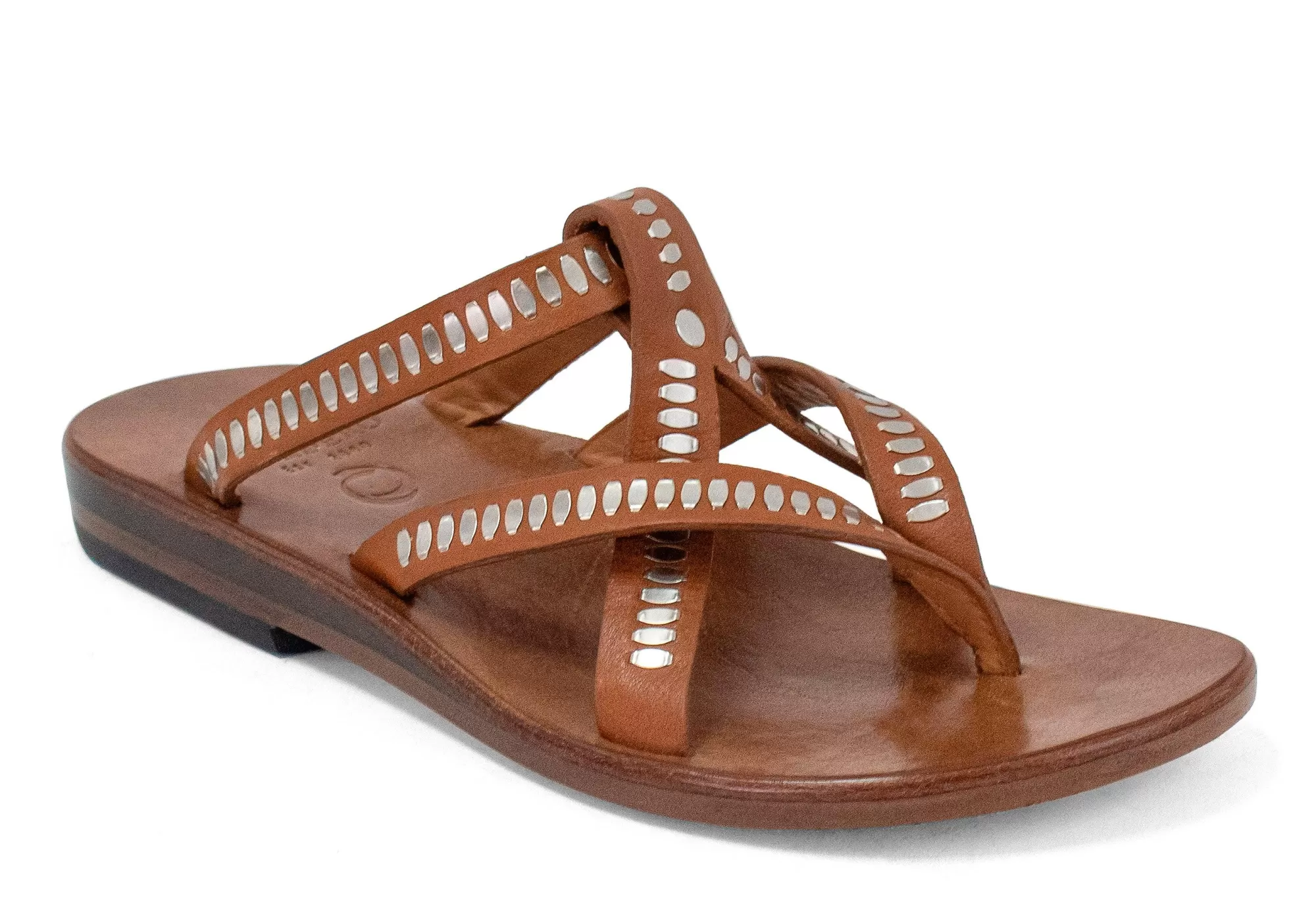 Calleen Cordero Soma Nita Sandal Slide Tan La Luz w/ Nickel Art Cheap