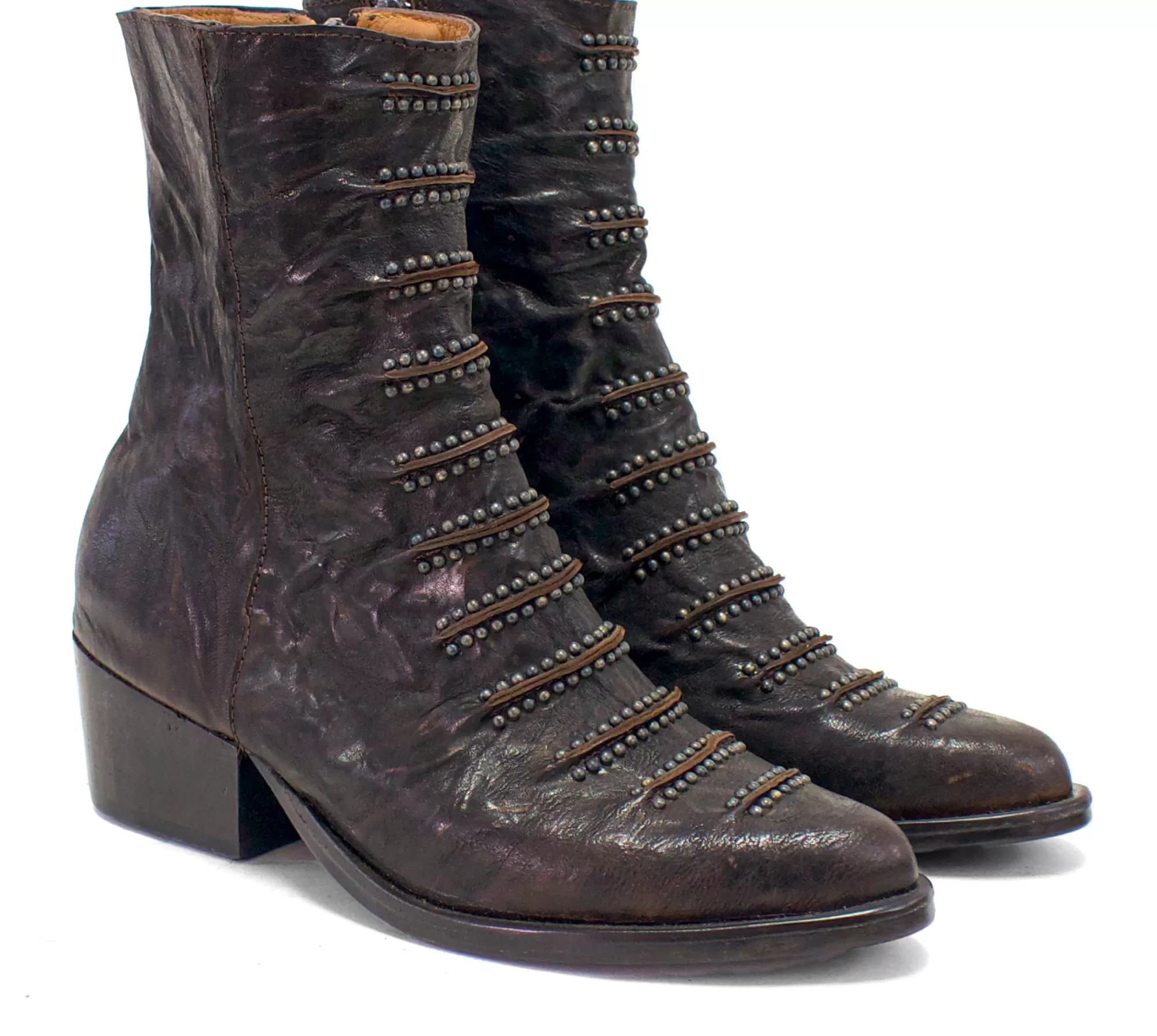Calleen Cordero Tiba Tall Boot Dark Brown Montana w/ Black Art Fashion